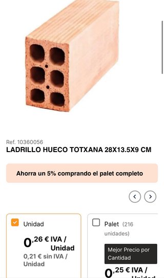 Ladrillos Tocho Huecos