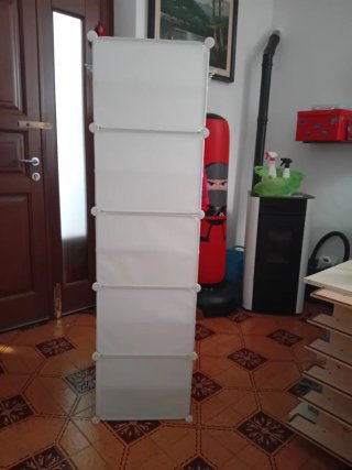 Scarpiera componibile bianca