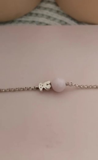Pulsera Tous Plata Oso y Perla Rosa Original