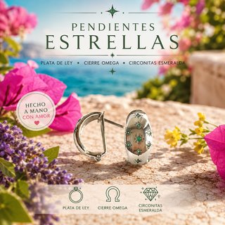 Pendientes Estrellas, Plata