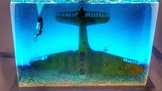 Diorama Avión Sumergido Douglas SBD Dauntless