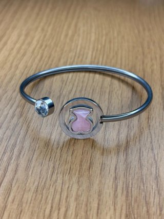 Pulsera Tous Acero Rosa y Circonita