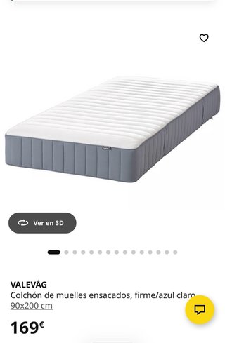Colchón IKEA VALEVÅG 90x200 cm