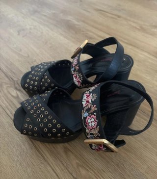 Sandalias The Kooples Plataforma Bordadas