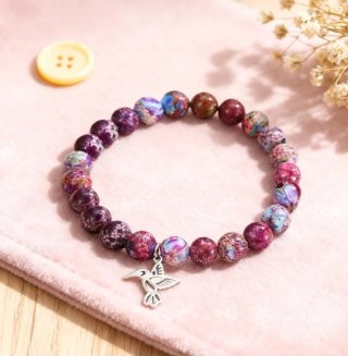 Pulsera de perlas naturales.