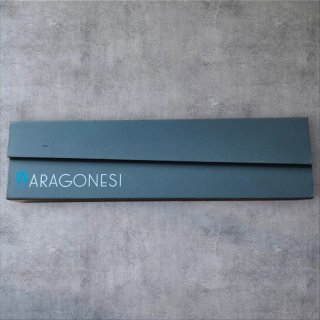 Bracciale Aragonesi uomo acciaio con pietre nere