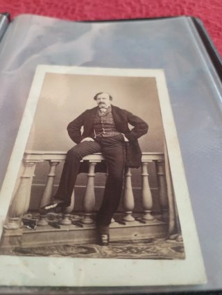N.2 Antiche foto Tommaso Salvini attore, patriota