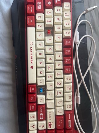 Teclado Ajazz Plover One Rojo/Blanco