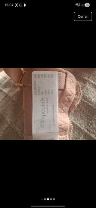 Sujetador 95D Women'S Secret rosa nude con encaje