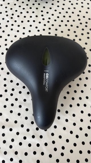 Sillín Bici Ergonomico Gel XL Negro. Nuevo