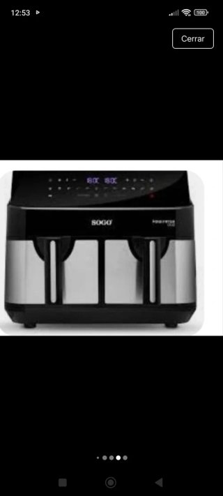 Freidora de Aire Doble SOGO Digi Fryer Duo