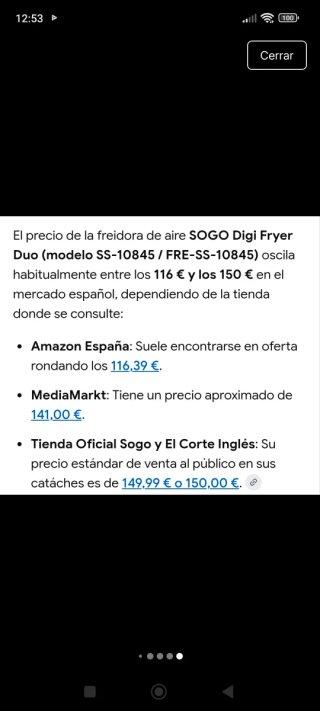 Freidora de Aire Doble SOGO Digi Fryer Duo