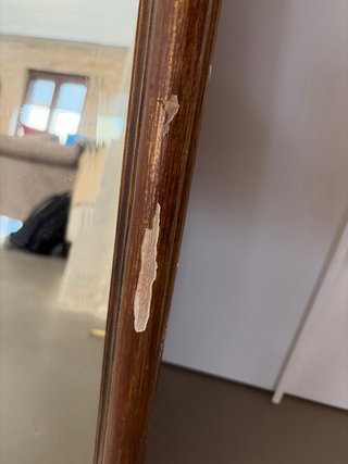 Espejo vintage madera y dorado años 50