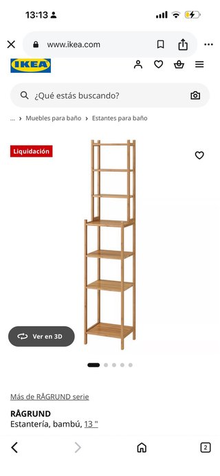 Estantería Ikea Ragrund Bambú