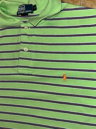 Polo Ralph Lauren Verde Righe Taglia M