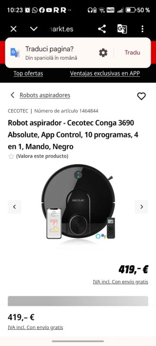 Cecotec Conga 3690 Absolute Robot Aspirador