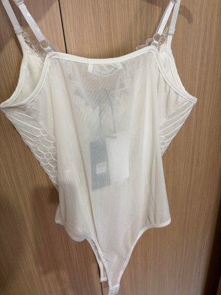 Body Lencero Blanco Talla L/XL Encaje