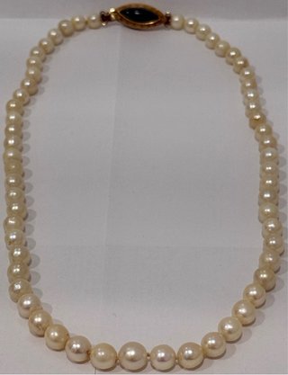ANTIGUO COLLAR PERLAS CULTIVADAS ORO 18k ESPAÑA