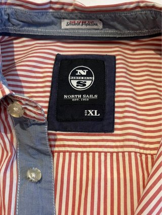 Camisa North Sails Rayas Roja y Blanca