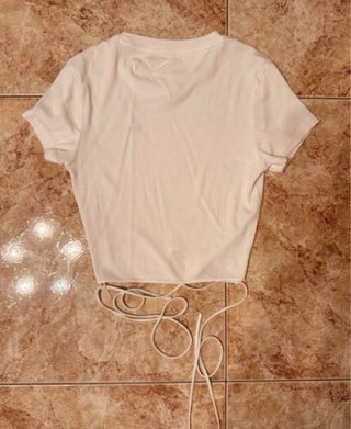 Camiseta Tommy Jeans Blanca Ajustada Talla S