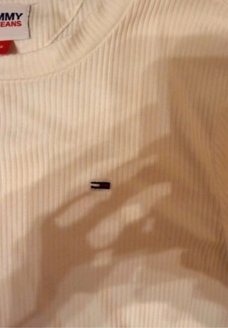 Camiseta Tommy Jeans Blanca Ajustada Talla S