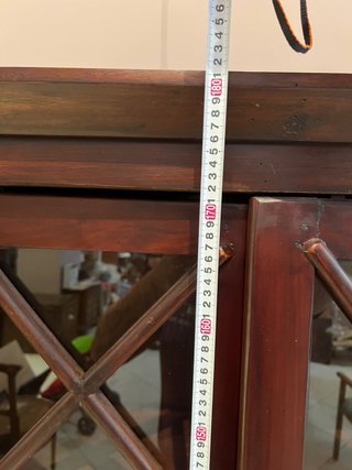 Estantería Vitrina Madera y Cristal