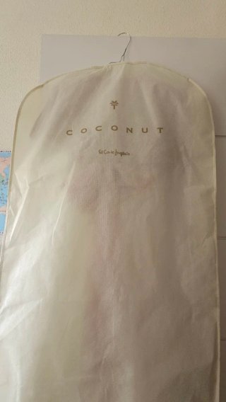 Vestido de comunión niña blanco y rosa de Coconut.