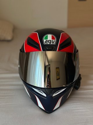 Casco AGV K1 Negro/Rojo/Blanco