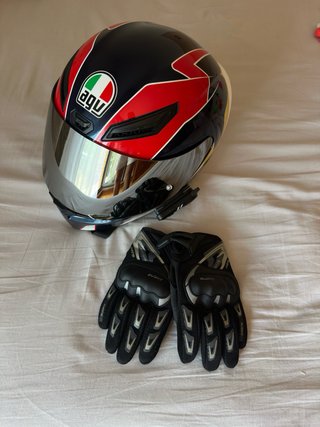 Casco AGV K1 Negro/Rojo/Blanco