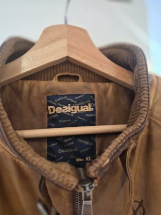 Cazadora de cuero Desigual marrón
