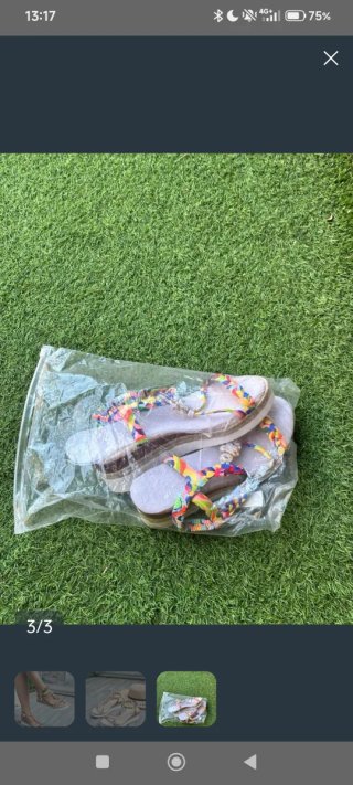Sandalias cuña multicolor talla 37 sin usar