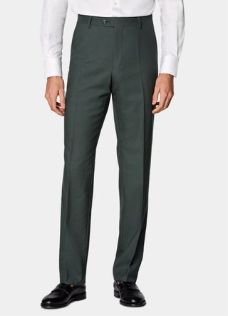 SuitSupply Pantalón Lino Verde
