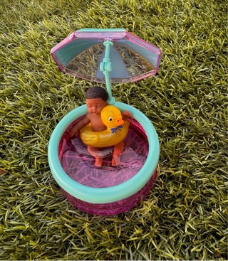 Patito flotador vintage para muñeco bebé (6 cm