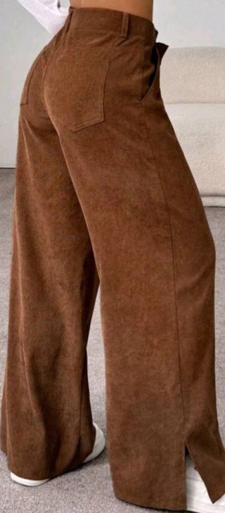 Pantalón micropana marrón oscuro Talla M