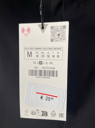 Pantalón negro Zara Talla M