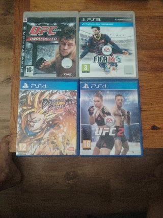 Juegos PS3 y PS4: UFC, FIFA, Dragon Ball