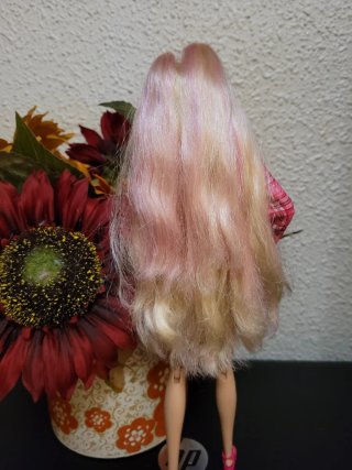 Muñeca Barbie articulada con conjunto a cuadros