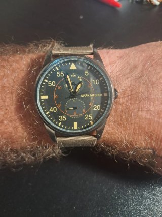Reloj Mark Maddox Militar Beige/Negro