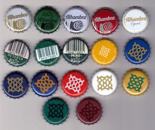 17 Tappi di birra Alhambra Spagna varie epoche 56