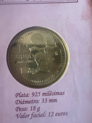 Blister Moneda Plata 12 Euros + Moneda 2 Euros