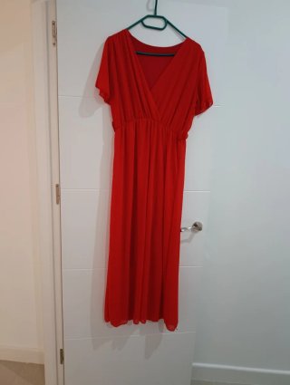 Vestido Verano Rojo Talla Única