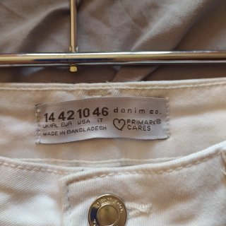 Pantalón tejano blanco talla XL