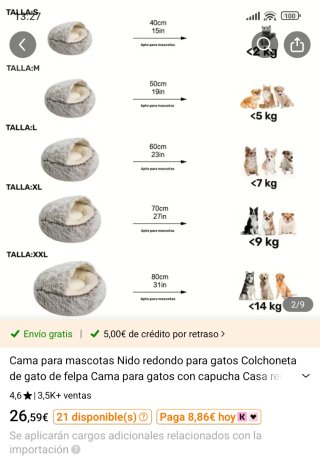 Cama nido suave pelito beige y blanco