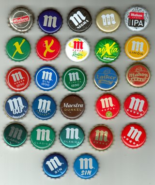 27 Tappi di birra spagnola Mahou di varie epoche