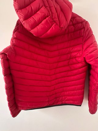 Chaqueta Hollister Roja Plumas