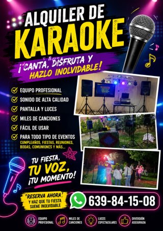 Equipo Karaoke y Sonido para Fiestas