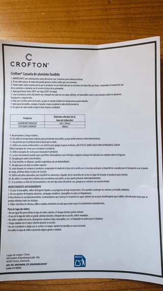 Cazuela Aluminio Fundido Crofton