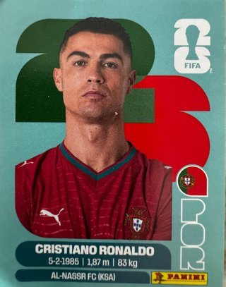 Cromo Cristiano Ronaldo Panini Mundial 2026.
