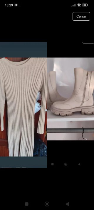 Vestido t/M y Botas Beiget/ 39