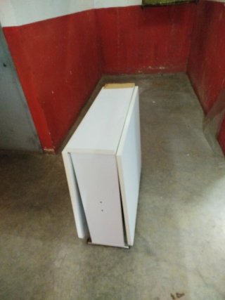 Mesa de cocina plegable blanca